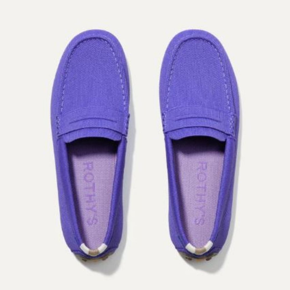 The Driver loafer Periwinkle Purple 8.5